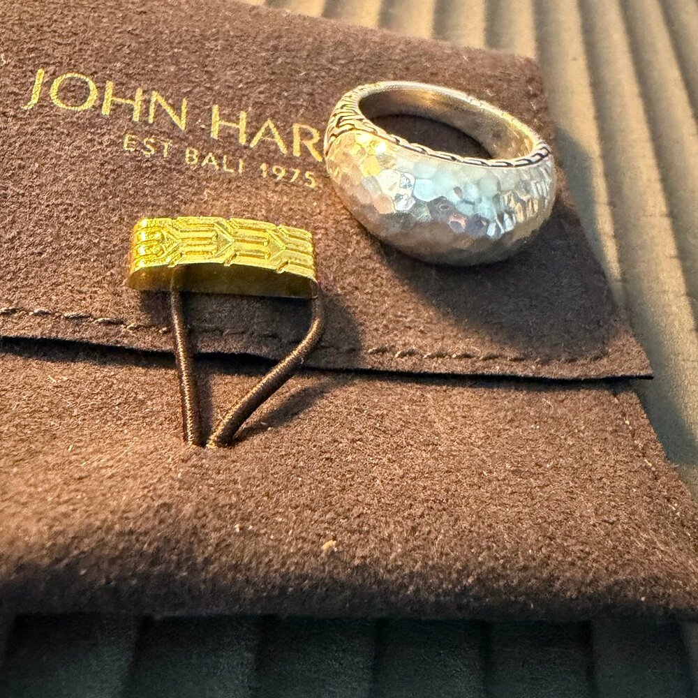 John Hardy Palu Hammered Dome Ring 925 Sterling Size 7 - Picture 3 of 8